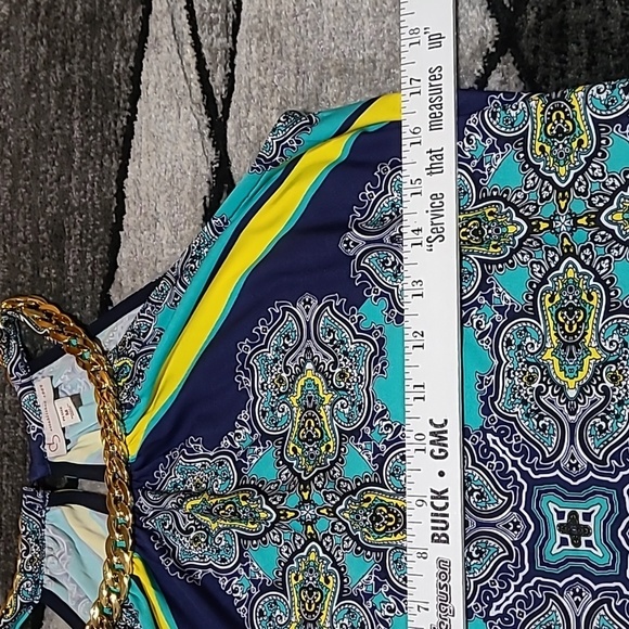 DB ESTABLISHED 1962 GOLD CHAIN HALTER DRESS - Picture 5 of 12